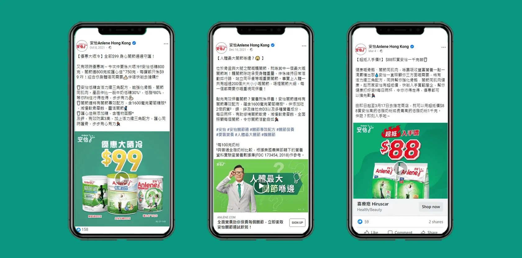 ANLENE FACEBOOK DAILY MANAGEMENT